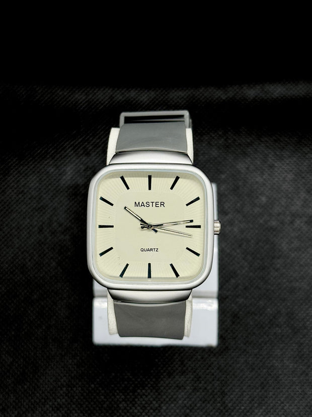 Master Quartz Watch For Men's Steel Back